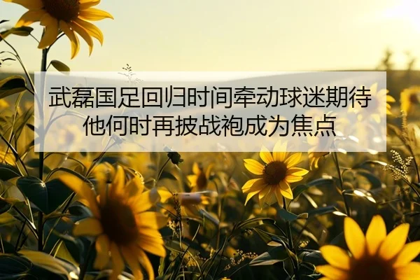 武磊国足回归时间牵动球迷期待 他何时再披战袍成为焦点